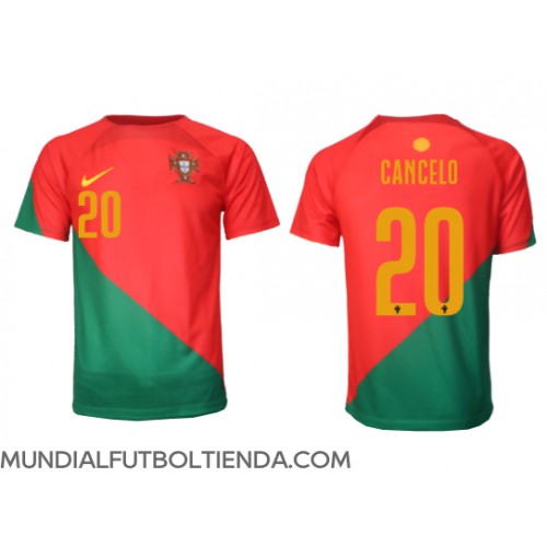 Camiseta Portugal Joao Cancelo #20 Primera Equipación Replica Mundial 2022 mangas cortas